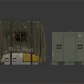 Military Storage Boxes With Large Canvas Covered Unit And Small Hard Shell Container