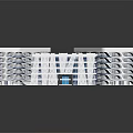 Modern Architectural Model With Green Roof Solar Panels Multiple Floors And Curved Structure