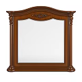 Classic Style Mirror With Intricate Carved Wooden Frame And Elegant Decorative Design