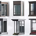 Various Modern Entrance Gate Designs With Glass Panels Metal Frames And Steps