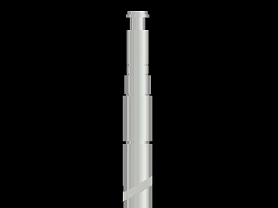 White Vertical Column Structure With Layered Segments And Smooth Surface Against Black Background 3d model
