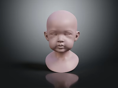 Modern Baby Baby Baby Head Toddler 3d model Modern Baby Baby Baby Head Toddler 3d model
