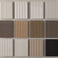 Various Colored Wall Panels with Striped Textures and Multiple Design Options