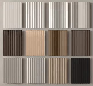 Modern wall board Grille board Great wall board Wave board Wall decorative board Decorative board Background wall 3d model