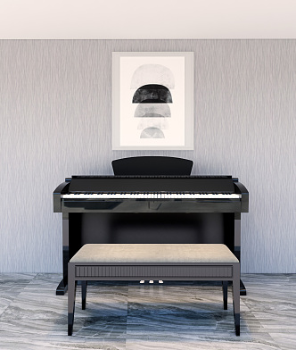 Modern Piano 3d model