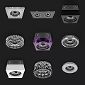 Modern Downlights And Spotlights In Various Shapes With Decorative Designs For Home Lighting