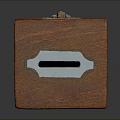 Elegant Solid Wooden Storage Box With Square Design Top Opening And Metal Accent