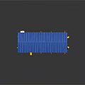 Industrial Machine Model With Blue Casing Transparent Panels Yellow Pipes And Internal Components