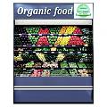 Modern Retail Display Shelves With Fresh Produce And Packaged Food Items