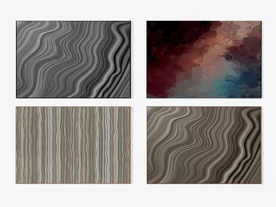 Square Rugs Featuring Modern Textures Colorful Patterns And Abstract Designs 3d model