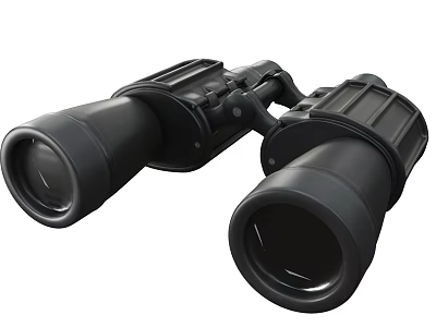 High Quality Black Binoculars Portable For Outdoor Activities And Wildlife Viewing 3d model