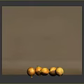 Fresh Ripe Orange Fruits Placed On Brown Surface With Gray Background