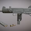 UZI submachine gun Uzi automatic submachine gun 3d model