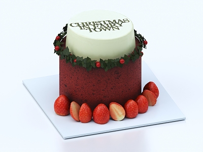 Chocolate Cake Birthday Cake Cream Cake Food Cake Mousse Fruit Cake 3d model