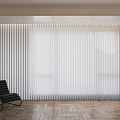 Curtain Vertical Blinds Transparent Curtain Rainbow Curtain 3d model