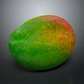 Fresh Ripe Mango With Green Yellow And Red Skin Looking Juicy And Delicious