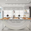 Modern Eyewear Store Interior With Display Shelves Glasses Counter And Digital Screens