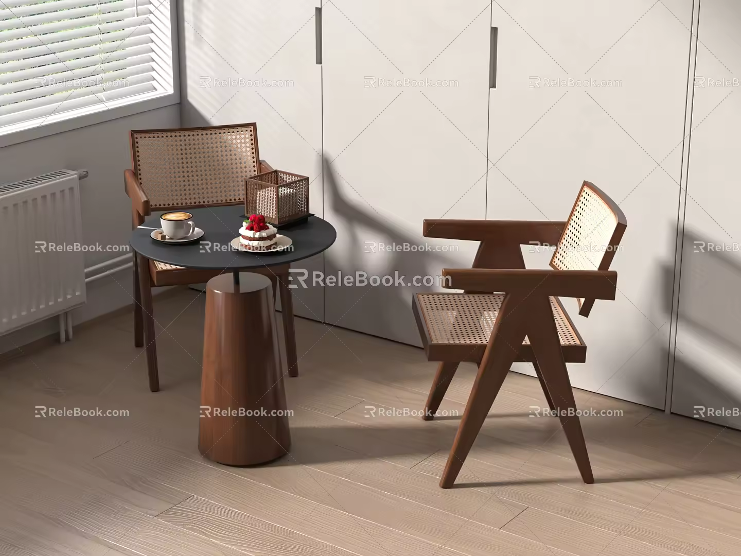 Modern Middle Ancient Leisure Tables and Chairs Coffee Shop Tables and Chairs Negotiation Tables and Chairs Rattan 3d model