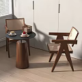 Modern Middle Ancient Leisure Tables and Chairs Coffee Shop Tables and Chairs Negotiation Tables and Chairs Rattan 3d model