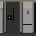Sleek Modern Refrigerator Designs In White And Gray Colors For Kitchen Home Appliances