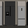 Modern refrigerator smart refrigerator double door refrigerator single door refrigerator T door refrigerator small refrigerator 3d model