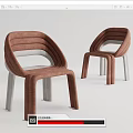 Modern Comfortable Accent Chair With Velvet Upholstery Curved Armrests And Metal Legs