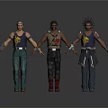 Men With Different Stylish Outfits And Unique Hairstyles In Various Poses
