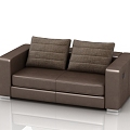 Minimalist double sofa 3d model