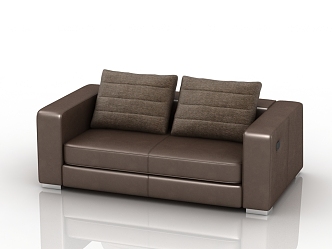 Minimalist double sofa 3d model