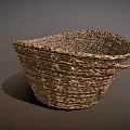 Practical Woven Basket For Household Storage With Natural Material And Handle