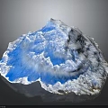 Stunning Natural Iceberg Scene With Blue Glacial Ice And Snowy Texture