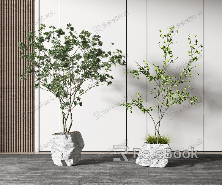 modern potted plant model