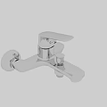 Chrome Wall Mounted Modern Bathroom Faucet With Smooth Surface Design