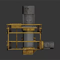 Yellow Industrial Electric Hoist Lifting Equipment With Hook And Steel Cable