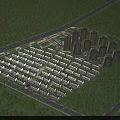 Aerial View Planning Residential Layout With High Rise Low Rise Buildings Greenery And Roads