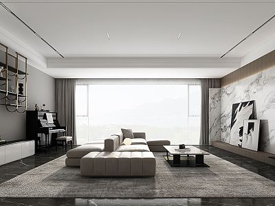 modern living room model