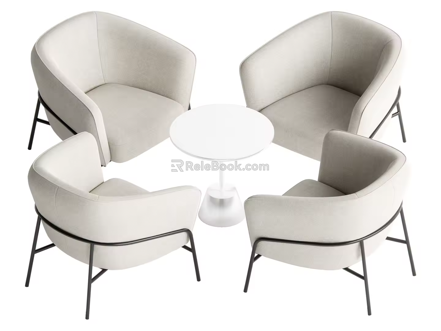 Modern leisure tables and chairs 3d model