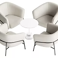 Modern leisure tables and chairs 3d model