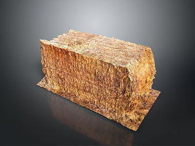 Natural Scenic Landscape With Rough Textured Block On Dark Shiny Background 3d model