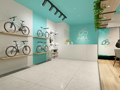 Modern Bicycle Shop Little Man Children's Bicycle Shop 3d model