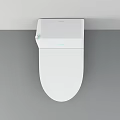 Modern White Intelligent Toilet With Smart Control Panel In Minimalist Setting 3d model