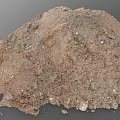 Large Pile Of Brown Soil With Small Stones And Earthy Texture