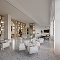 Book Art Inspired Modern Interior With Wooden Shelves White Furniture And Green Plants