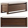 Fabric Sofa Stool Fabric Bench Shoe Changing Stool 3d model