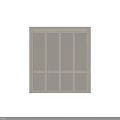 White Louvered Four Panel Door Design For Modern Home Interior Decor 3d model