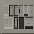 Various Door And Window Frame Designs With Glass Panels And Color Options