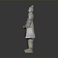 Ancient Chinese Terracotta Warrior Sculpture With Standing Posture And Detailed Armor
