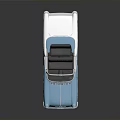 Classic Blue And White Convertible Car With Open Top And Retro Design And Chrome Accents