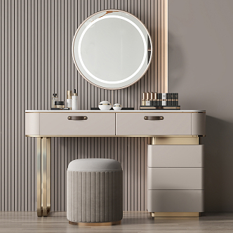 Light Luxury Dressing Table 3d model