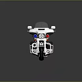 Classic Black And White Motorcycle With Storage Box And Chrome Accents
